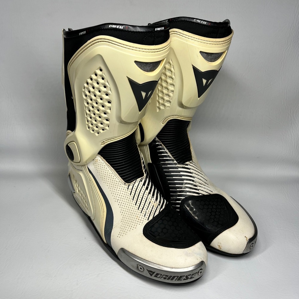 Dainese Torque RS Out Air Motorcycle Racing Boots White Black Mens US 9 EU 42